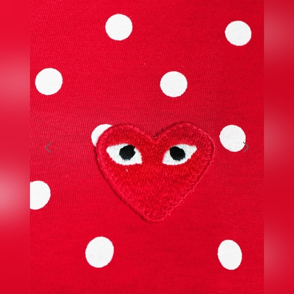 Comme Des Garçons NWOT  Play Polka Dot Sweatshirt - XL - Picture 5 of 12